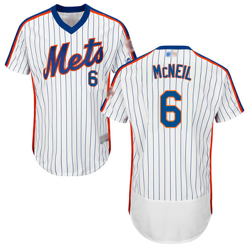 Mets #6 Jeff McNeil White(Blue Strip) Flexbase Authentic Collection Alternate Stitched MLB Jersey Mets #6 Jeff McNeil White(Blue Strip) Flexbase Authentic Collection Alternate Stitched MLB Jersey