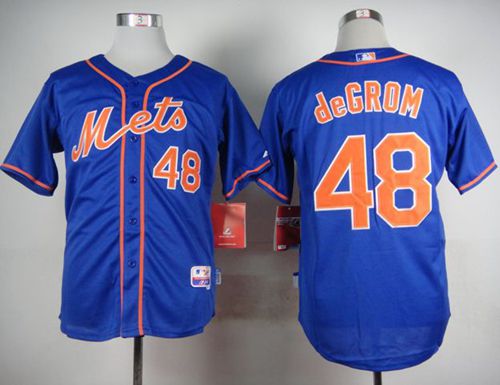 Mets #48 Jacob DeGrom Blue Alternate Home Cool Base Stitched MLB Jersey Mets #48 Jacob DeGrom Blue Alternate Home Cool Base Stitched MLB Jersey