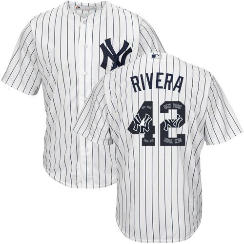 Yankees #42 Mariano Rivera White Strip Team Logo Fashion Stitched MLB Jersey Yankees #42 Mariano Rivera White Strip Team Logo Fashion Stitched MLB Jersey