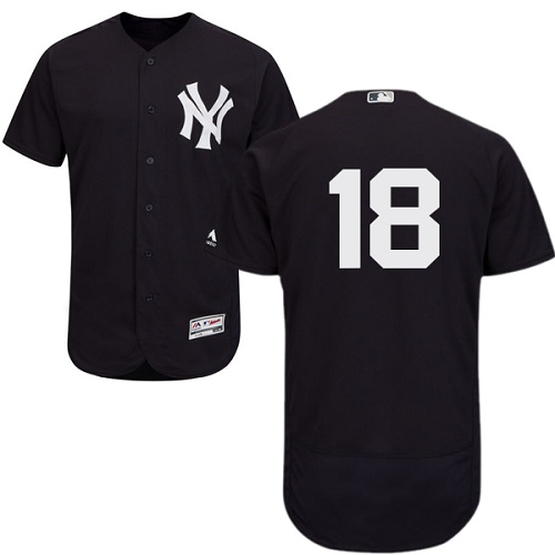 Yankees #18 Johnny Damon Navy Blue Flexbase Authentic Collection Stitched MLB Jersey Yankees #18 Johnny Damon Navy Blue Flexbase Authentic Collection Stitched MLB Jersey