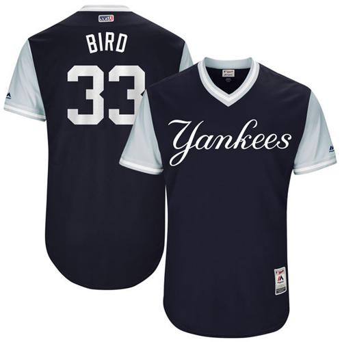 Yankees #33 Greg Bird Navy "Bird" Players Weekend Authentic Stitched MLB Jersey Yankees #33 Greg Bird Navy "Bird" Players Weekend Authentic Stitched MLB Jersey