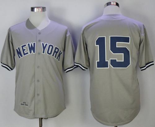 Mitchell And Ness 1978 Yankees #15 Thurman Munson Grey Throwback Stitched MLB Jersey Mitchell And Ness 1978 Yankees #15 Thurman Munson Grey Throwback Stitched MLB Jersey