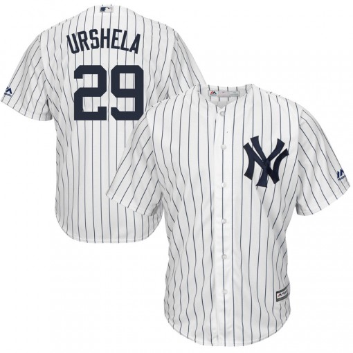 Yankees #29 Gio Urshela White Strip New Cool Base Stitched MLB Jersey Yankees #29 Gio Urshela White Strip New Cool Base Stitched MLB Jersey