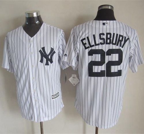 Yankees #22 Jacoby Ellsbury White Strip New Cool Base Stitched MLB Jersey Yankees #22 Jacoby Ellsbury White Strip New Cool Base Stitched MLB Jersey
