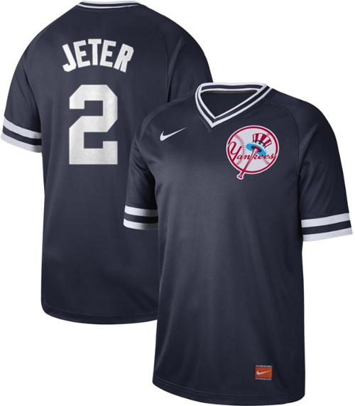 Nike Yankees #2 Derek Jeter Navy Authentic Cooperstown Collection Stitched MLB Jersey Nike Yankees #2 Derek Jeter Navy Authentic Cooperstown Collection Stitched MLB Jersey