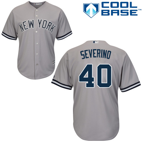 Yankees #40 Luis Severino Grey New Cool Base Stitched MLB Jersey Yankees #40 Luis Severino Grey New Cool Base Stitched MLB Jersey