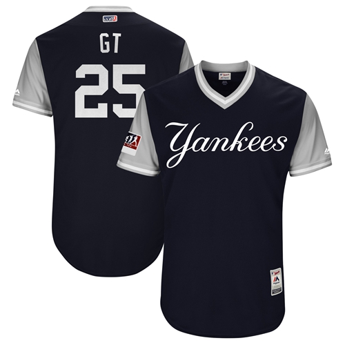 Yankees #25 Gleyber Torres Navy "GT" Players Weekend Authentic Stitched MLB Jersey Yankees #25 Gleyber Torres Navy "GT" Players Weekend Authentic Stitched MLB Jersey