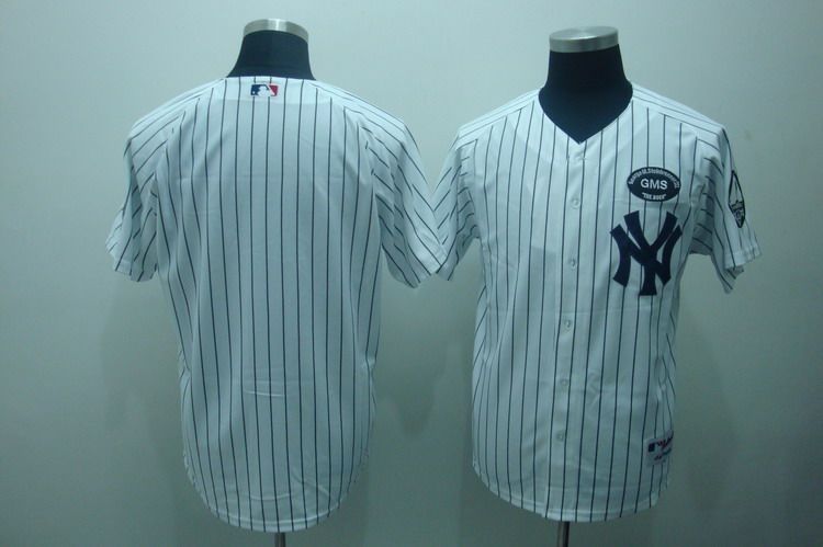 Yankees White Blank GMS "The Boss" Stitched MLB Jersey Yankees White Blank GMS "The Boss" Stitched MLB Jersey