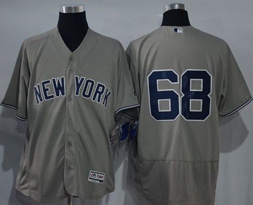 Yankees #68 Dellin Betances Grey Flexbase Authentic Collection Stitched MLB Jersey Yankees #68 Dellin Betances Grey Flexbase Authentic Collection Stitched MLB Jersey