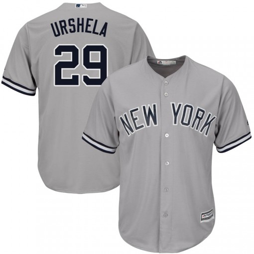 Yankees #29 Gio Urshela Grey New Cool Base Stitched MLB Jersey Yankees #29 Gio Urshela Grey New Cool Base Stitched MLB Jersey