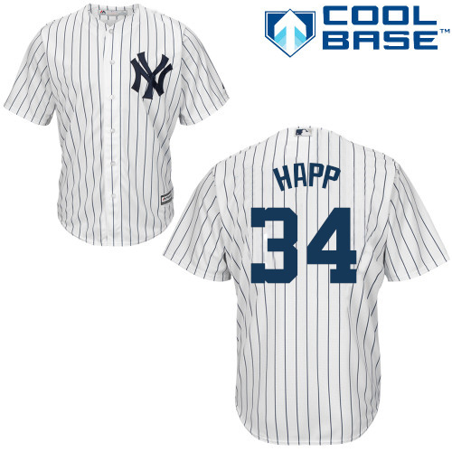 Yankees #34 J.A. Happ White Strip New Cool Base Stitched MLB Jersey Yankees #34 J.A. Happ White Strip New Cool Base Stitched MLB Jersey