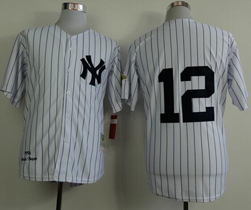 Mitchell And Ness 1996 Yankees #12 Wade Boggs White Throwback Stitched MLB Jersey Mitchell And Ness 1996 Yankees #12 Wade Boggs White Throwback Stitched MLB Jersey