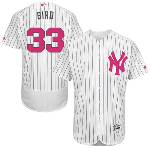 Yankees #33 Greg Bird White Strip Flexbase Authentic Collection Mother's Day Stitched MLB Jersey Yankees #33 Greg Bird White Strip Flexbase Authentic Collection Mother's Day Stitched MLB Jersey
