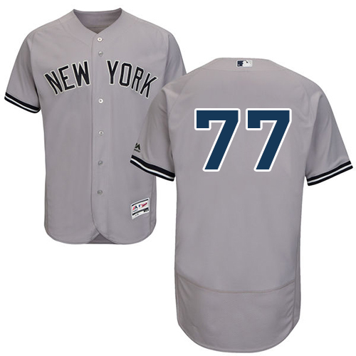 Yankees #77 Clint Frazier Grey Flexbase Authentic Collection Stitched MLB Jersey Yankees #77 Clint Frazier Grey Flexbase Authentic Collection Stitched MLB Jersey