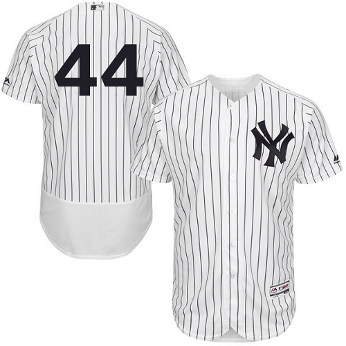 Yankees #44 Reggie Jackson White Strip Flexbase Authentic Collection Stitched MLB Jersey Yankees #44 Reggie Jackson White Strip Flexbase Authentic Collection Stitched MLB Jersey