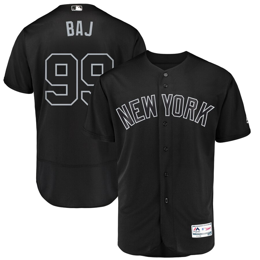 New York Yankees #99 Aaron Judge BAJ Majestic 2019 Players' Weekend Flex Base Authentic Player Jersey Black New York Yankees #99 Aaron Judge BAJ Majestic 2019 Players' Weekend Flex Base Authentic Player Jersey Black