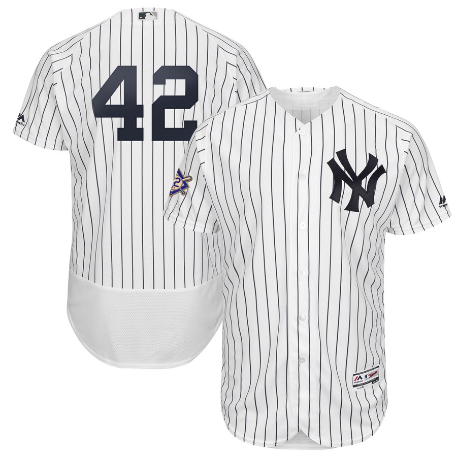 New York Yankees #42 Majestic 2019 Jackie Robinson Day Flex Base Jersey White New York Yankees #42 Majestic 2019 Jackie Robinson Day Flex Base Jersey White