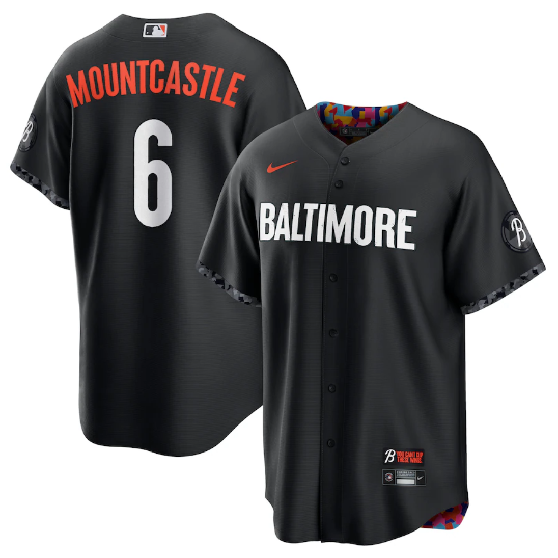 Men's Baltimore Orioles #6 Ryan Mountcastle Black 2023 City Connect Cool Base Stitched Baseball Jersey Men's Baltimore Orioles #6 Ryan Mountcastle Black 2023 City Connect Cool Base Stitched Baseball Jersey