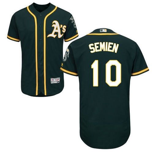 Athletics #10 Marcus Semien Green Flexbase Authentic Collection Stitched MLB Jersey Athletics #10 Marcus Semien Green Flexbase Authentic Collection Stitched MLB Jersey
