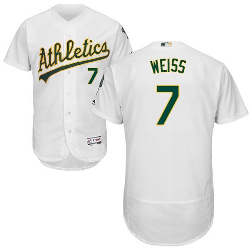 Athletics #7 Walt Weiss White Flexbase Authentic Collection Stitched MLB Jersey Athletics #7 Walt Weiss White Flexbase Authentic Collection Stitched MLB Jersey