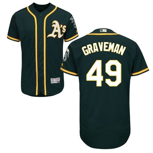 Athletics #49 Kendall Graveman Green Flexbase Authentic Collection Stitched MLB Jersey Athletics #49 Kendall Graveman Green Flexbase Authentic Collection Stitched MLB Jersey