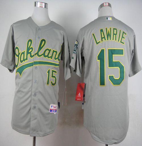 Athletics #15 Brett Lawrie Grey Cool Base Stitched MLB Jersey Athletics #15 Brett Lawrie Grey Cool Base Stitched MLB Jersey