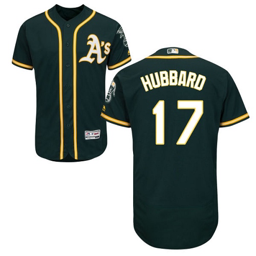 Athletics #17 Glenn Hubbard Green Flexbase Authentic Collection Stitched MLB Jersey Athletics #17 Glenn Hubbard Green Flexbase Authentic Collection Stitched MLB Jersey