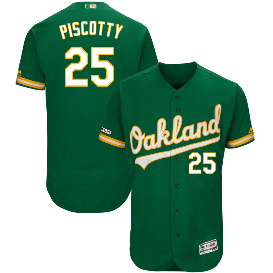 Men's Oakland Athletics #25 Stephen Piscotty Majestic Kelly Green Alternate Flex Base Authentic Collection Player Jersey Men's Oakland Athletics #25 Stephen Piscotty Majestic Kelly Green Alternate Flex Base Authentic Collection Player Jersey