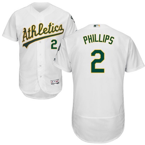 Athletics #2 Tony Phillips White Flexbase Authentic Collection Stitched MLB Jersey Athletics #2 Tony Phillips White Flexbase Authentic Collection Stitched MLB Jersey