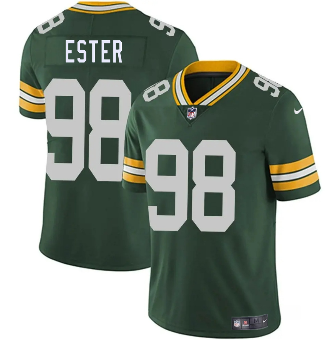 Men's Green Bay Packers #98 James Ester Green 2025 Vapor Untouchable Limited Stitched Jersey Men's Green Bay Packers #98 James Ester Green 2025 Vapor Untouchable Limited Stitched Jersey