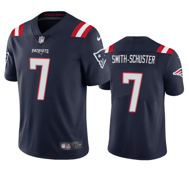 Men's New England Patriots #7 JuJu Smith-Schuster Navy Vapor Untouchable Stitched Football Jersey Men's New England Patriots #7 JuJu Smith-Schuster Navy Vapor Untouchable Stitched Football Jersey