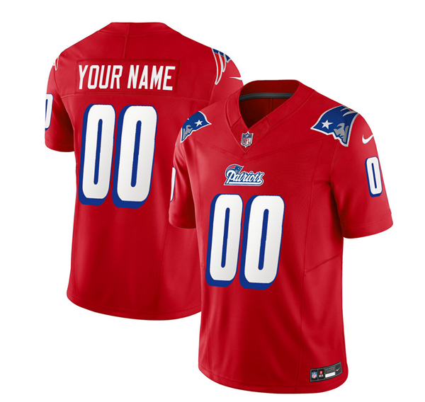 Men's New England Patriots Active Player Custom Red 2023 F.U.S.E. Throwback Limited Stitched Football Jersey Men's New England Patriots Active Player Custom Red 2023 F.U.S.E. Throwback Limited Stitched Football Jersey