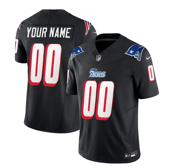 Men's New England Patriots Active Player Custom Black 2023 F.U.S.E. Throwback Limited Stitched Football Jersey Men's New England Patriots Active Player Custom Black 2023 F.U.S.E. Throwback Limited Stitched Football Jersey