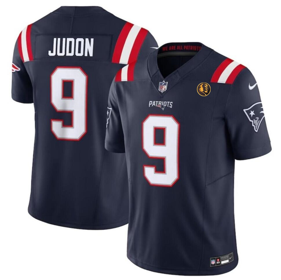Men's New England Patriots #9 Matthew Judon Navy 2023 F.U.S.E. With John Madden Patch Vapor Limited Stitched Football Jersey Men's New England Patriots #9 Matthew Judon Navy 2023 F.U.S.E. With John Madden Patch Vapor Limited Stitched Football Jersey