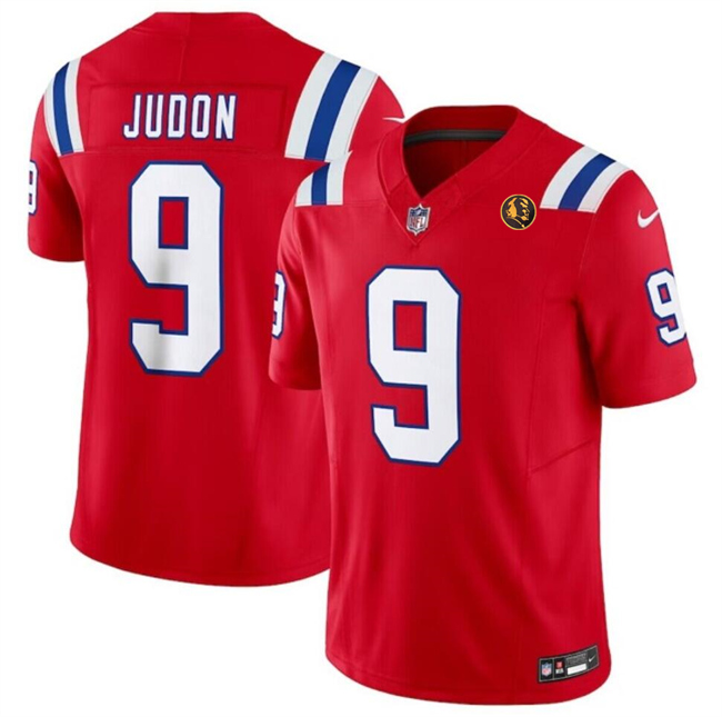 Men's New England Patriots #9 Matthew Judon Red 2023 F.U.S.E. With John Madden Patch Vapor Limited Stitched Football Jersey Men's New England Patriots #9 Matthew Judon Red 2023 F.U.S.E. With John Madden Patch Vapor Limited Stitched Football Jersey