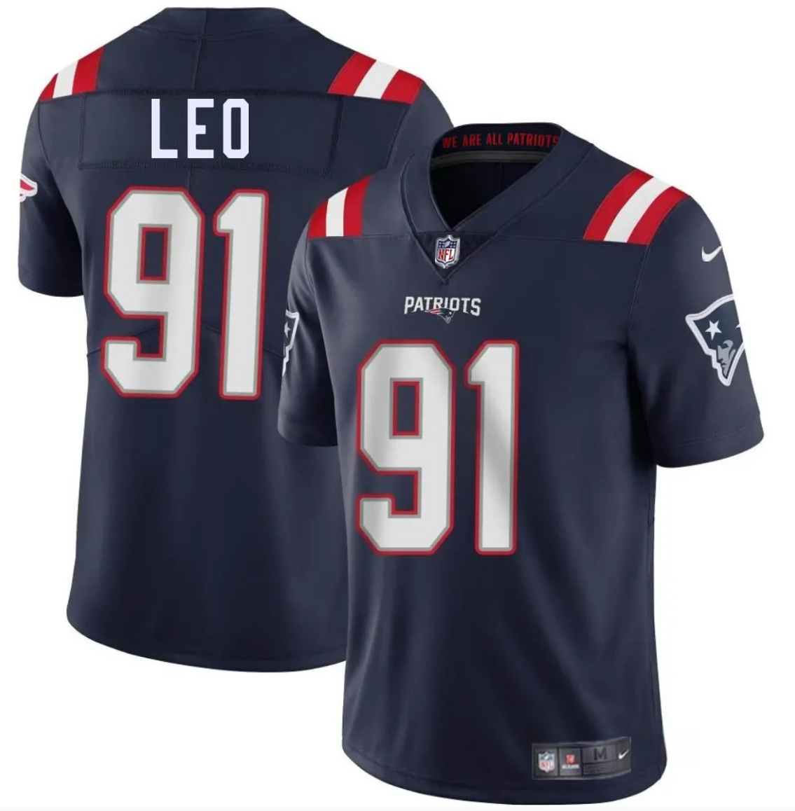 Men's New England Patriots #91 Titus Leo Navy 2025 Vapor Limited Stitched Football Jersey Men's New England Patriots #91 Titus Leo Navy 2025 Vapor Limited Stitched Football Jersey
