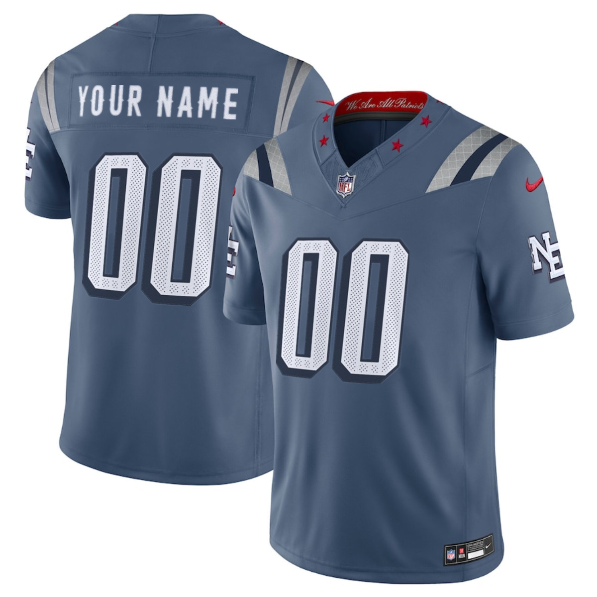 Men's New England Patriots Active Player Custom 2025 F.U.S.E. “Rivalries” Vapor Limited Stitched Football Jersey Men's New England Patriots Active Player Custom 2025 F.U.S.E. “Rivalries” Vapor Limited Stitched Football Jersey