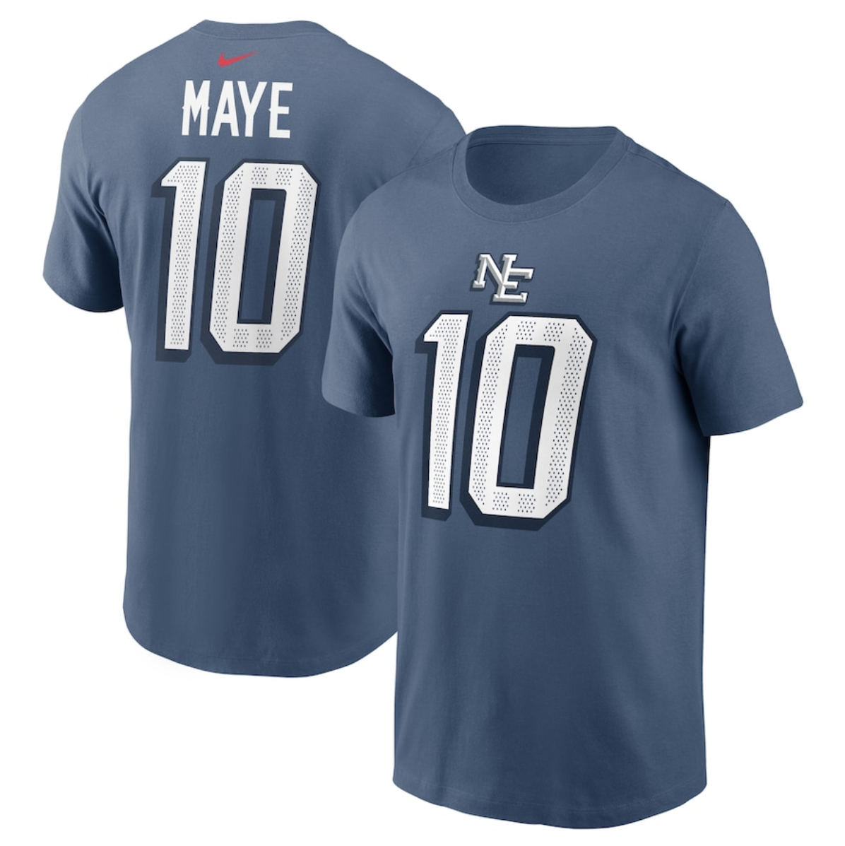 Men's New England Patriots #10 Drake Maye Blue 2025 Rivalries Collection Player Name & Number T-Shirt Men's New England Patriots #10 Drake Maye Blue 2025 Rivalries Collection Player Name & Number T-Shirt