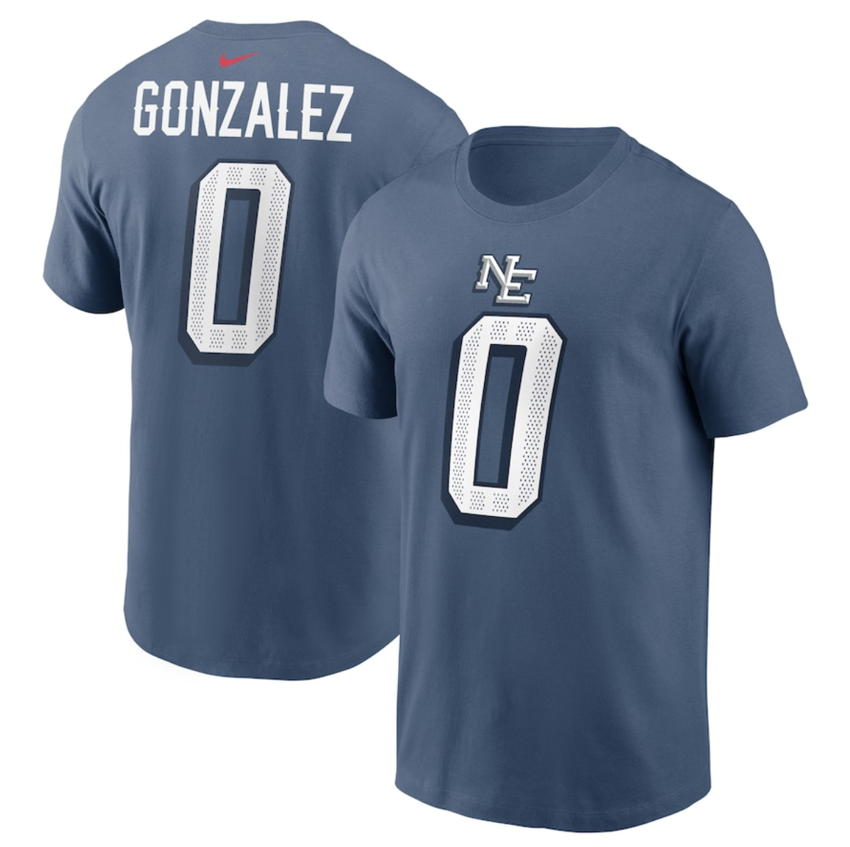 Men's New England Patriots #0 Christian Gonzalez Blue 2025 Rivalries Collection Player Name & Number T-Shirt Men's New England Patriots #0 Christian Gonzalez Blue 2025 Rivalries Collection Player Name & Number T-Shirt