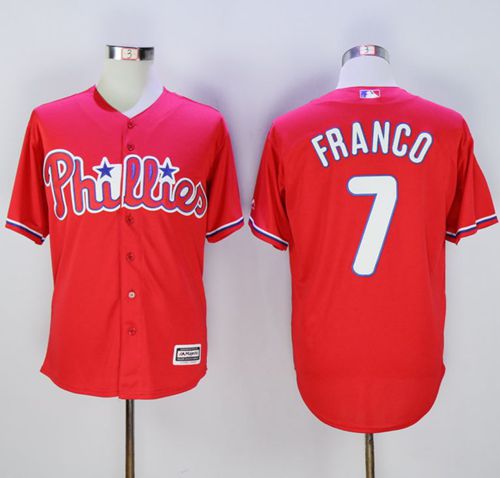 Phillies #7 Maikel Franco Red New Cool Base Stitched MLB Jersey Phillies #7 Maikel Franco Red New Cool Base Stitched MLB Jersey
