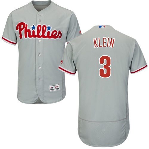 Phillies #3 Chuck Klein Grey Flexbase Authentic Collection Stitched MLB Jersey Phillies #3 Chuck Klein Grey Flexbase Authentic Collection Stitched MLB Jersey