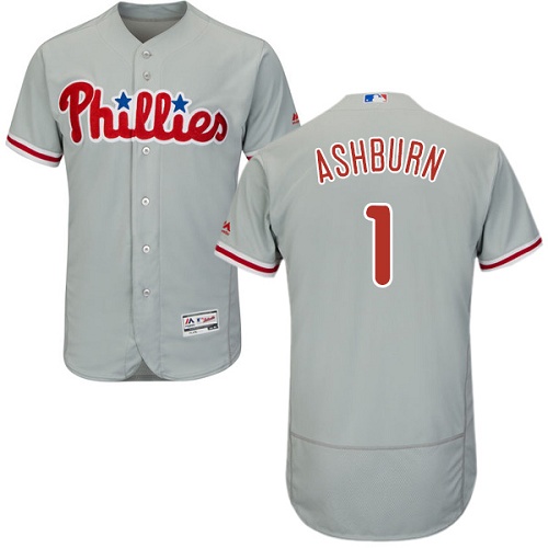 Phillies #1 Richie Ashburn Grey Flexbase Authentic Collection Stitched MLB Jersey Phillies #1 Richie Ashburn Grey Flexbase Authentic Collection Stitched MLB Jersey