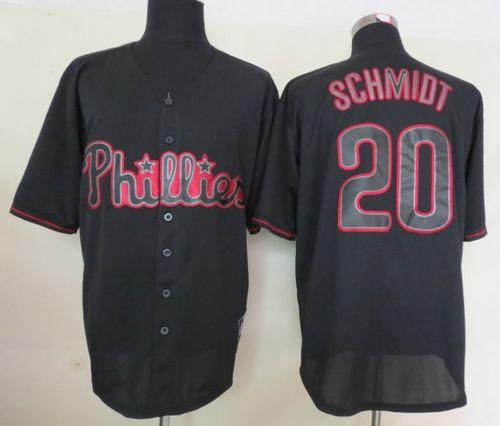 Phillies #20 Mike Schmidt Black Fashion Stitched MLB Jersey Phillies #20 Mike Schmidt Black Fashion Stitched MLB Jersey
