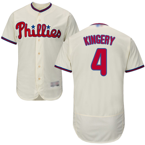 Phillies #4 Scott Kingery Cream Flexbase Authentic Collection Stitched MLB Jersey Phillies #4 Scott Kingery Cream Flexbase Authentic Collection Stitched MLB Jersey