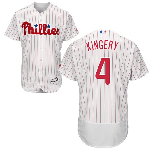 Phillies #4 Scott Kingery White(Red Strip) Flexbase Authentic Collection Stitched MLB Jersey Phillies #4 Scott Kingery White(Red Strip) Flexbase Authentic Collection Stitched MLB Jersey