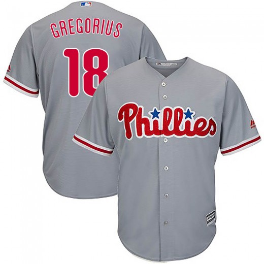Phillies #18 Didi Gregorius Grey New Cool Base Stitched MLB Jersey Phillies #18 Didi Gregorius Grey New Cool Base Stitched MLB Jersey