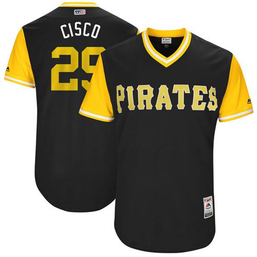 Pirates #29 Francisco Cervelli Black 