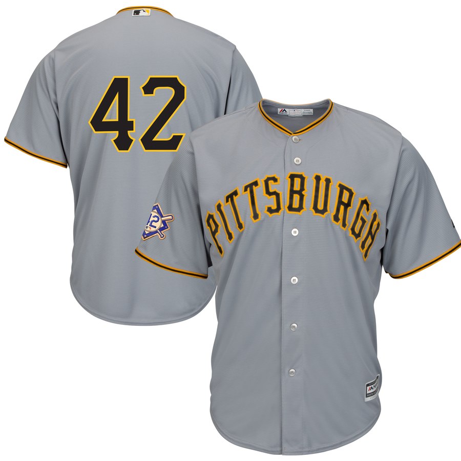 Pittsburgh Pirates #42 Majestic 2019 Jackie Robinson Day Official Cool Base Jersey Gray Pittsburgh Pirates #42 Majestic 2019 Jackie Robinson Day Official Cool Base Jersey Gray
