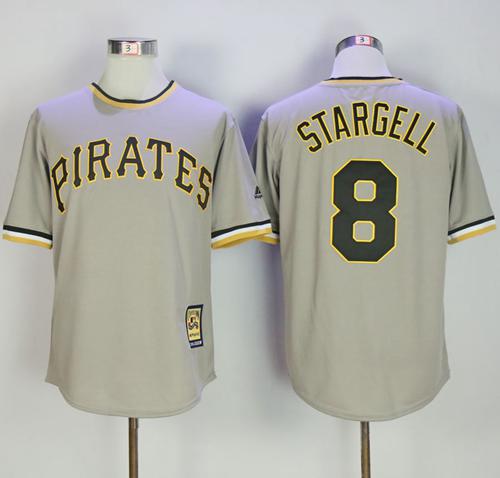 Mitchell And Ness Pirates #8 Willie Stargell Grey Throwback Stitched MLB Jersey Mitchell And Ness Pirates #8 Willie Stargell Grey Throwback Stitched MLB Jersey