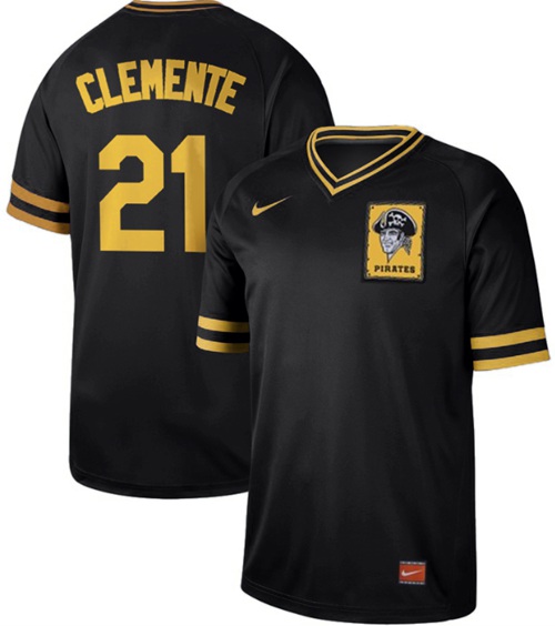 Nike Pirates #21 Roberto Clemente Black Authentic Cooperstown Collection Stitched MLB Jersey Nike Pirates #21 Roberto Clemente Black Authentic Cooperstown Collection Stitched MLB Jersey